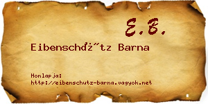 Eibenschütz Barna névjegykártya